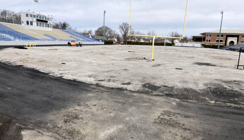 Donnell Stadium Turf And Track Being Replaced