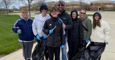 Student Cleans Up Middle School Grounds For Earth Day