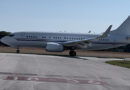 Large Plane Conducts Training Maneuvers At Findlay Airport