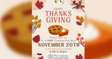 Leipsic Community Center Holding Thanksgiving Meal