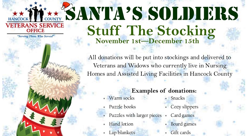 'Stuff The Stocking' For Veterans And Widows In Hancock County