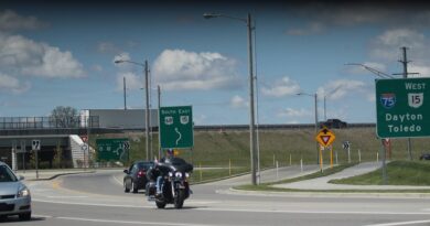 Patrol Reminding Drivers And Motorcyclists To Share The Road