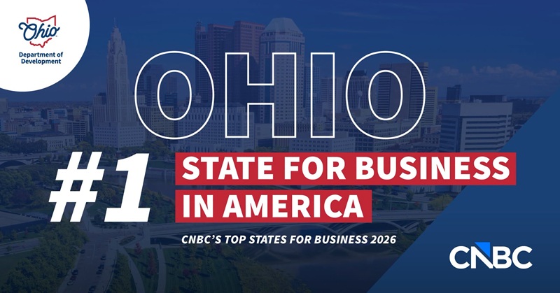 Ohio Named #1 State For Business By CNBC